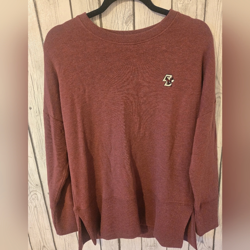 Johnnie-O Women’s Boston College BC Logo Sweatshirt Burgundy Modal Blend Small
